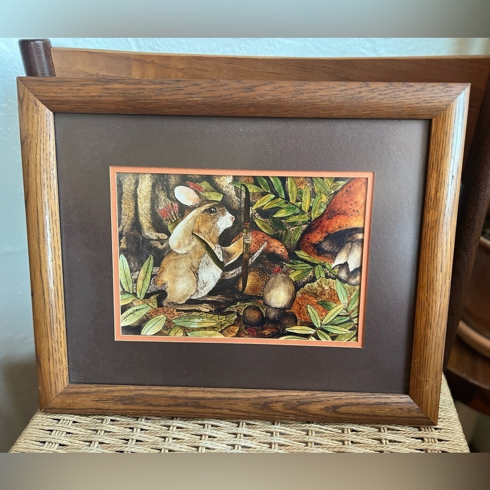 Diana Gallagher Wu “Trail Wary” Limited Edition 1983 Woodland Rabbit Art Print